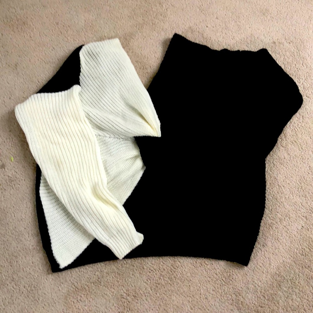 Black and while fall sweater